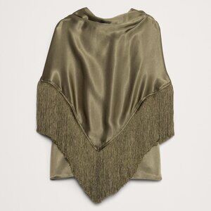 Banana Republic Olive Green Fringe Tank Top